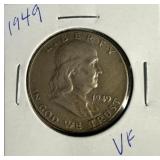 1949 US Franklin Half Dollar
