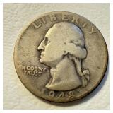 1948 D US Washington Quarter
