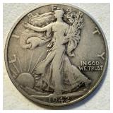 1942 D -US Walking Liberty Half Dollar