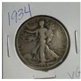 1934 US Walking Liberty half Dollar