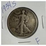 1934 S US Walking Liberty half Dollar