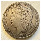 1884 US Silver Morgan Dollar
