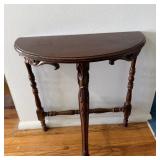 Vtg Demilune -Half Mood Console Table