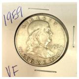 1959 Franklin Silver Half Dollar