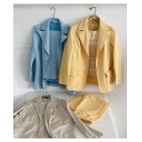 3 1970's Women's Polyester Suits (sz med)