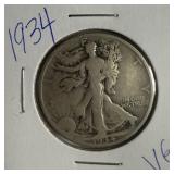 1934 US Walking Liberty half Dollar