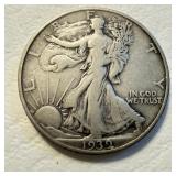 1939 D -US Walking Liberty Half Dollar