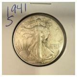 1941 S - Walking Liberty Half Dollar