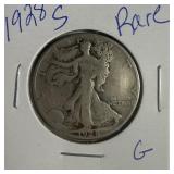 Rare 1928 S US Walking Liberty half Dollar