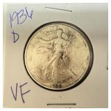 1936 D Walking Liberty Half Dollar