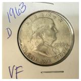 1963 D Franklin Half Dollar