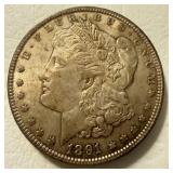 1891 US Silver Morgan DollarNot common