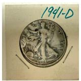 1941 D Walking Liberty Half Dollar