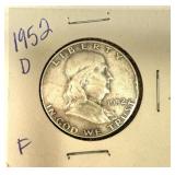 1952 D Franklin Silver Half Dollar
