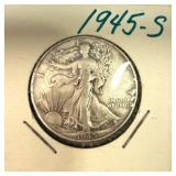 1945 S - Walking Liberty Half Dollar