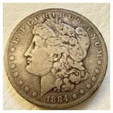 1884 O - US Silver Morgan Dollar