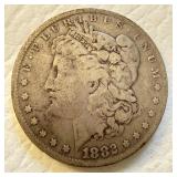 1882 US Silver Morgan Dollar