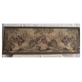 Gorgeous Antique Victorian Style Framed Tapestry
