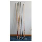 5 Various Pool Cues/Sticks