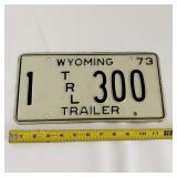1973 WYO License Plate