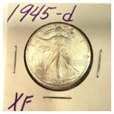 1945 D Walking Liberty Half Dollar
