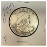 1949 D Franklin Half Dollar