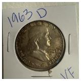 1963 D Us Franklin Half Dollar