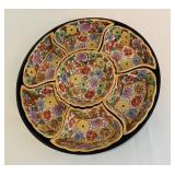 Antique Kutani Yaki Hand Painted 7 pc lazy Susan
