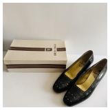 VTG Bruno Magli Black patent Leather Pumps sz 8