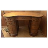 VTG Kidney Bean 6 Drawer Desk