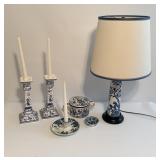 VTG Chinoiserie Style Chinese Blue & White