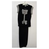 VTG Authentic Chanel Cashmere & Silk Bow Top w/