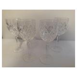 4 Waterford Crystal Lismore Hock Wine Glasses