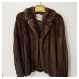 Gorgeous Brown Mink Fur Jacket w/ Silk Lining sz