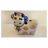 VTG MA Hadley Cow Toothbrush Holder. Signed.