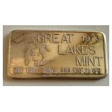 Great Lakes 1 Troy oz .999 Silver Bar