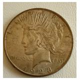1923 Peace Dollar AU