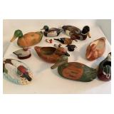 Misc Ceramic & Wooden Hand Painted Mallard Ducks