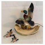 1950's Lane & Co. Mallard Duck Ceramic TV Lamp