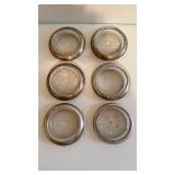 6 VTG Frank M. Whiting Glass Sterling Silver