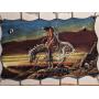 NATIVE AMERICAN PAINTING ON LEATHER