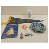 DISNEYLAND COLLECTIBLE PENNANT, BOOK, HANDKERCHIEF