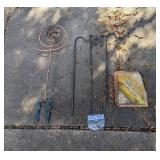 COPPER GARDEN WATERING SPRINKLER AND PLANT HANGERS