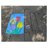 GARDEN FLAG AND PLANT HANGERS