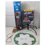 30 IN FIBER OPTIC TREE, STAR SHOWER MOTION LIGHTS,