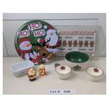 CHRISTMAS DISHES, SALT & PEPPER SHAKERS