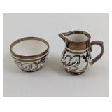 WADE HAND PAINTED PORCELAIN PITCHER AND BOWL