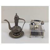 VINTAGE BRASS ETCHED BRASS "GENIE BOTTLE" STYLE