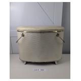 VINTAGE COUNSELOR LAUNDRY HAMPER - METAL CONSTRUCT