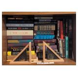 EAGLE BOOKENDS, TEXT BOOKS AND ASSORTED GENRE OF B